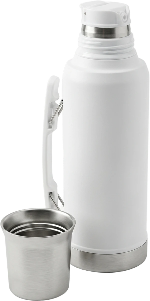 Termo de acero 1,2 L blanco – vista 3